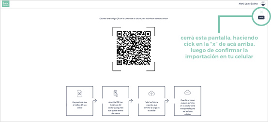 Cerrar pantalla con QR