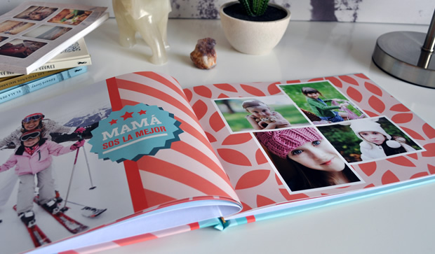 Fotolibro Mamá Moderna. Un regalo especial y personalizado para el Día de la Madre. Descargá el proyecto completo para colocar tus fotos!