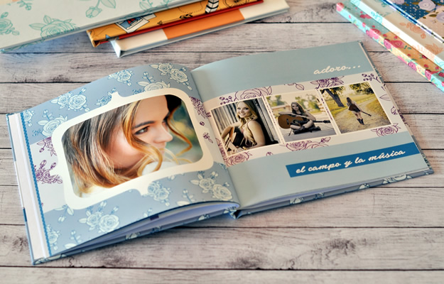 diseño de fotolibro romático - juana noche - book de 15 años, primer año nena