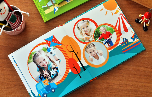diseño de fotolibro infantil - happy
