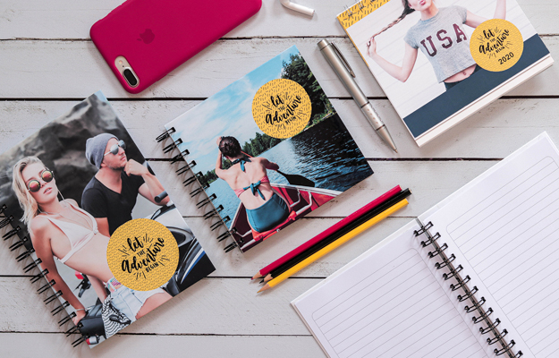 Adventure 2. Diseño de cuaderno personalizado para descargar gratis y completar con tus fotos en el soft de compu!