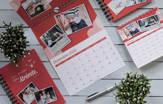 Atrevete. Diseño de calendario personalizado de pared para descargar gratis y completar con tus fotos en el soft de compu!