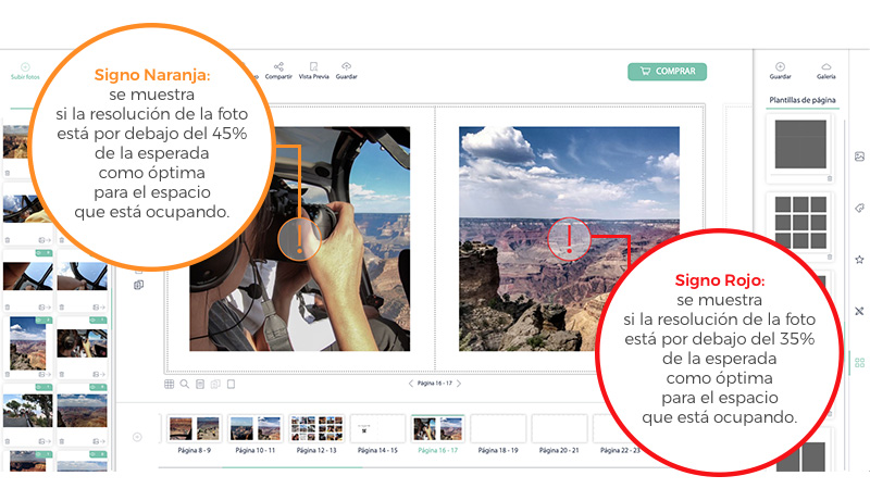 Signo de admiracin en las fotos
